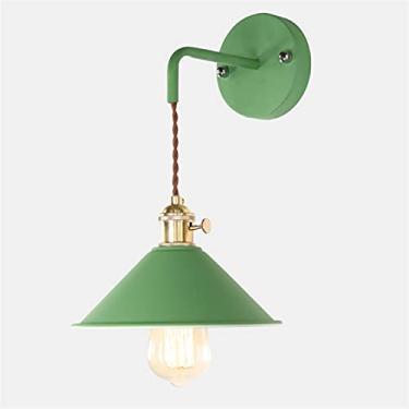 Imagem de Arandela de parede moderna com interruptor liga/desliga, modelo Macaron, soquete E27 Edison em cobre com corpo em pintura fosca, ideal para cabeceira, banheiro e penteadeira.