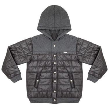 Imagem de Jaqueta Juvenil Look Jeans Puff Preta - PRETO - 10-Masculino