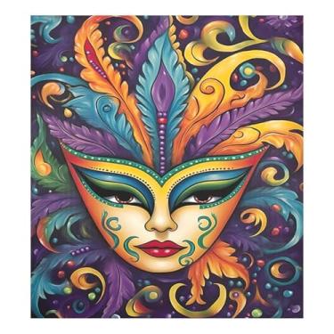 Imagem de Blueangle Capa magnética para lava-louças Mardi Gras, decoração da capa frontal da máquina de lavar louça, adesivos de eletrodomésticos, adesivos de eletrodomésticos, adesivo magnético decorativo de