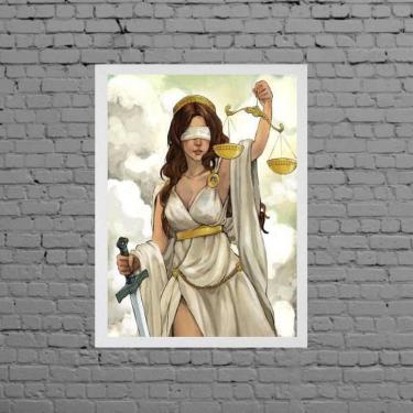 Imagem de Quadro Decorativo Deusa Da Justiça Ii 45X34Cm