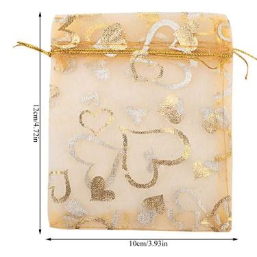 Imagem de 100pcs Sacolas de Presente Organza com Malha Bolsa Cordão Transparente Leve Exquisito para Favors Casamento Bijuterias Doces Cosméticos Embrulho Prese