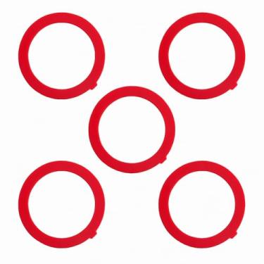 Imagem de Pacote com 5 peças de substituição de vedação de válvula de descarga de vaso sanitário, compatível com Kohler K-GP1059291 e K-4436, kit de reparo de junta de tanque de banheiro de silicone atualizado