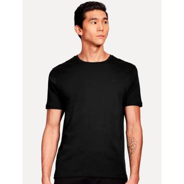 Imagem de Camiseta Aramis Masculina Basic Lisa Mono Liquid Cotton Preta-Masculino