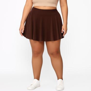 Imagem de Short Saia Babado Plus Size Tapa BumBum Em Suplex WOLFOX Fitness-Feminino