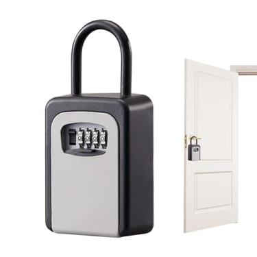 Imagem de Caixa com Cadeado de Chaves,Organizador de Senhas - Pequena Caixa para Senhas e Chaves | para Senhorios Viagem Férias Escritórios Cuidadores Porta Portão Obras Cabana Barracão