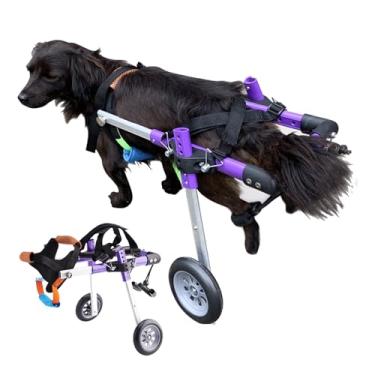 Imagem de Cadeira de rodas ajustável para cães para pernas traseiras, carrinhos pequenos para animais de estimação com rodas, auxílio à mobilidade de cães idosos, cadeira de rodas para suporte de recuperação