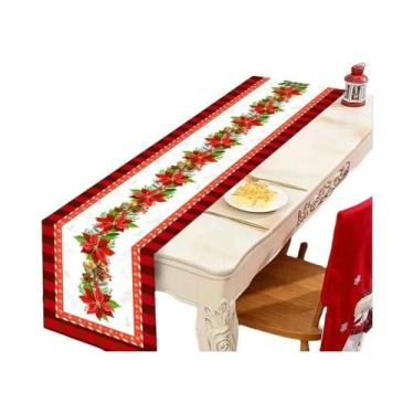 Imagem de Caminho De Mesa Xadrez Buffalo Feliz Natal 2025 Decorações De Mesa De 