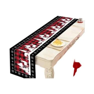 Imagem de Caminho De Mesa Xadrez Buffalo Feliz Natal 2025 Decorações De Mesa De 