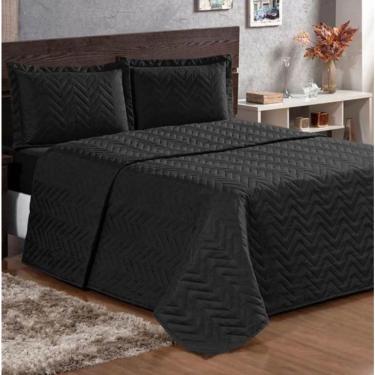 Imagem de Cobre Leito Queen Pratic Lisa 3 Peças - Preto