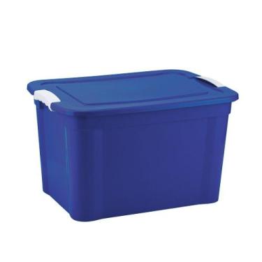 Imagem de Caixa Pop 30 Litros Agraplast Com Tampa E Alça 888, Azul marinho
