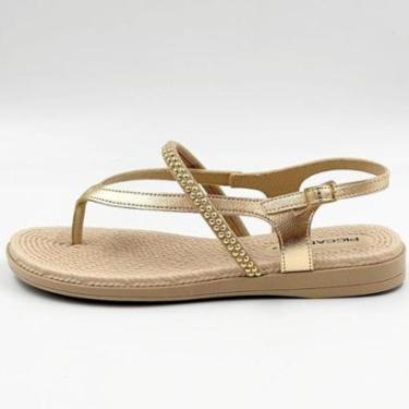 Imagem de Sandália Piccadilly Metalizada Rasteira Feminina-Feminino
