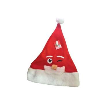 Imagem de Gorro De Papai Noel De Pelúcia Com Carinha Fantasia - Lynx