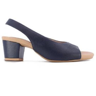 Imagem de Sapato Usaflex Slingback Salto Bloco - Conforto e Estilo-Feminino