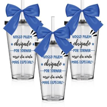 Imagem de Copo Convite Personalizado Transparente - 3 Peças 550ml