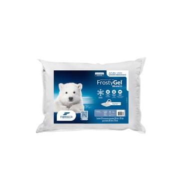 Imagem de Travesseiro Frostygel Branco Toque Gelado Conforto Alto da Fibrasca