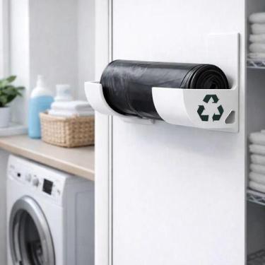 Imagem de Suporte Para Saco De Lixo Organizador Com Fita Dupla Face - - BugShop 