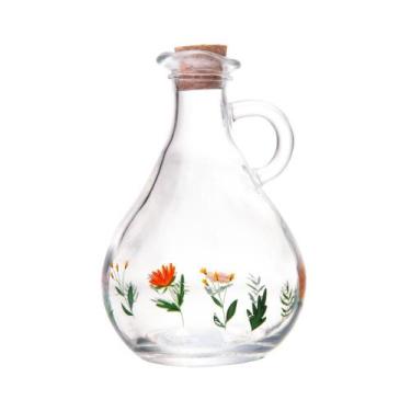 Imagem de Garrafa para Azeite Lyor Flora de Vidro com Tampa 300ml - Wolff