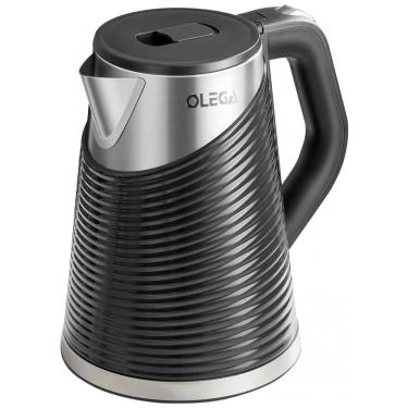 Imagem de Olega Chaleira Elétrica 1500W 1,8L Inox com Desligamento Automático e Proteção Antisseca - Preta e Prata