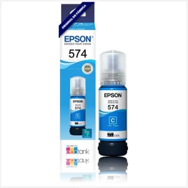 Imagem de Refil Tinta Epson Fotográfico, Ciano T574 T574220, Compatível Impressoras L8050, L18050