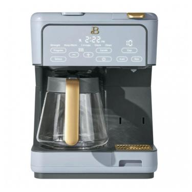 Imagem de Cafeteira elétrica 12 xícaras e dose única Beautiful Multi-Brew azul milhazes modo gela...