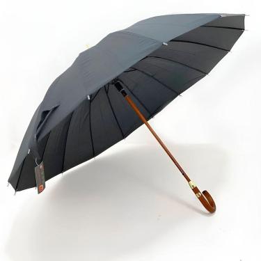 Imagem de Guarda-chuva Automático Reforçado 16 Hastes Grande 142cm Resistente Ao Vento Preto