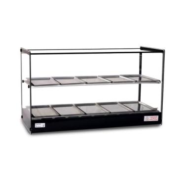 Imagem de Estufa Vitrine Quadrada Dupla Salgados 10 Bandejas EVR Titã, 220V