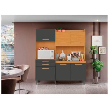 Imagem de Armário de Cozinha Selena Compacta Com 6 Portas 2 Gavetas - Aramóveis,