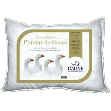 Imagem de Travesseiro 100% Plumas de Ganso Daune 70x50cm 5011DA Branco, 1 Peça