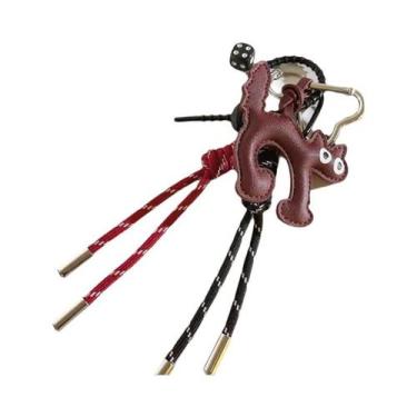 Imagem de Chaveiro De Couro PU Em Formato De Gato Fofo, Pingente Charmoso Para C