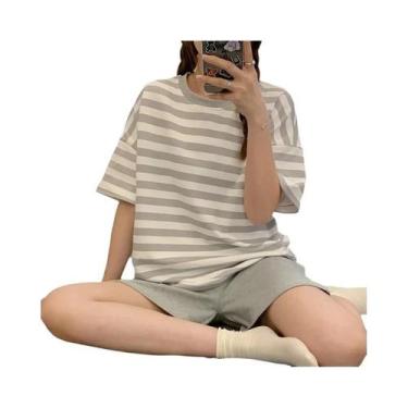 Imagem de Pijamas De Verão Em Tamanho Grande Para Mulheres, Conjunto De Roupa De