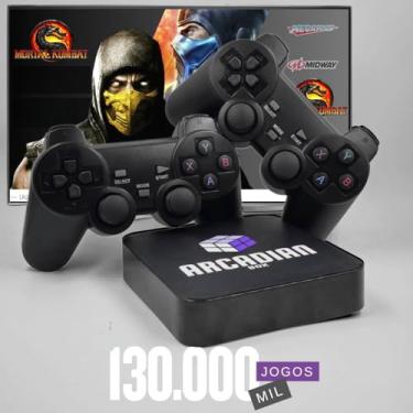Imagem de Game Retro Arcadian Box vários Consoles 2 Controles Joystick Arcade PS1 N64 Emulador Mu...