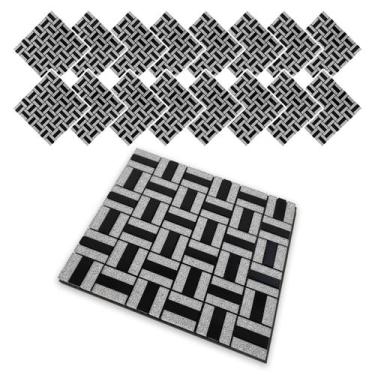 Imagem de Pastilha De Vidro Autocolante Kit 16 Parede Cozinha Banheiro Sala Deco