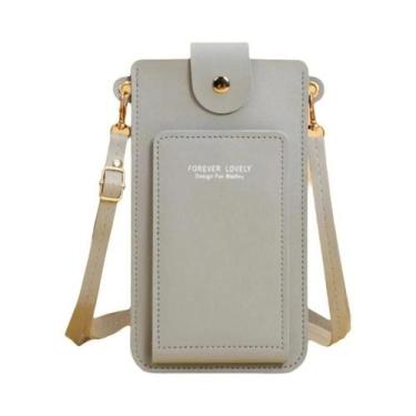 Imagem de Bolsa Feminina Crossbody de Couro Macio com Tela Sensível ao Toque, Ci