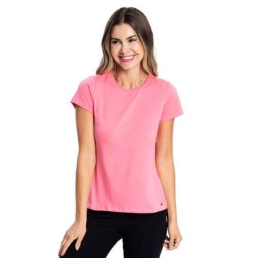 Imagem de Blusa Feminina Cotton Leve Básica Rovitex Rosa, G, Rosa