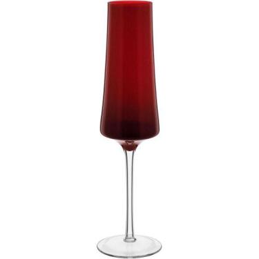 Imagem de Jogo 2 Taças Champanhe Home&co Vidro 210ml 26x7x7cm Vermelho - HOME & 