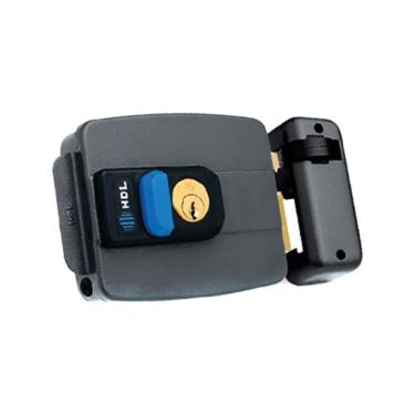 Imagem de Fechadura Eletrica Hdl C-90 Dupla Cinza Com Botao