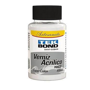Imagem de Verniz Acrílico Fosco 26300110000 com Resina Acrílica 100ML Branco 01 Frasco Tekbond