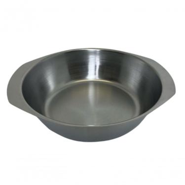 Imagem de Travessa Redonda Pop Polida para Servir em Aço Inox com Alta Resistência e Durabilidade Acabamento Polido Inox Forma