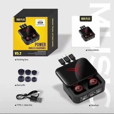Imagem de Fones de ouvido esportivos M88plus TWS Bluetooth 5.3 HIFI com barra de