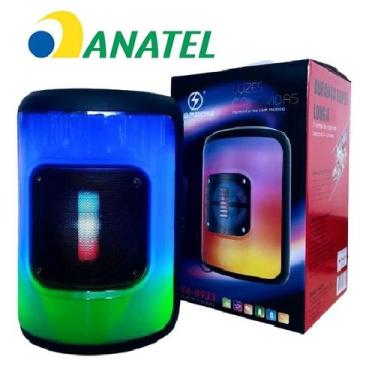Imagem de Potente Caixa de Som Bluetooth FM Bateria Longa Duração LED - Kapbom
