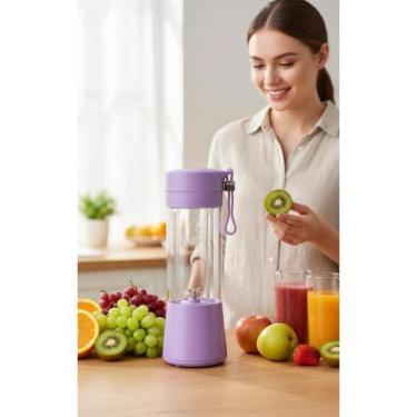 Imagem de Mini Liquidificador Portátil USB 380ml Roxo - Congratulations Store, 5