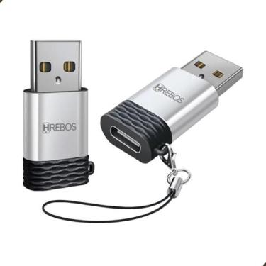 Imagem de Conversor Adaptador OTG USB Macho Tipo C Fêmea Dados Plug Compatível C