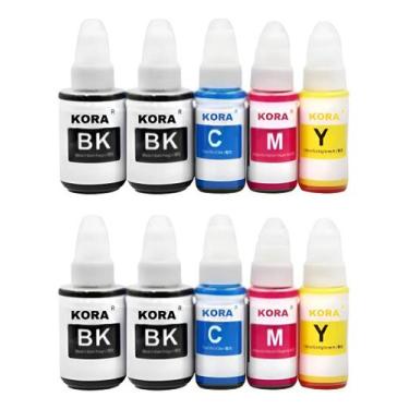 Imagem de Kit 10 Tintas Para Canon G190 G3110 G4100 G3100 G1100 G2100 Bk,c,m,y -