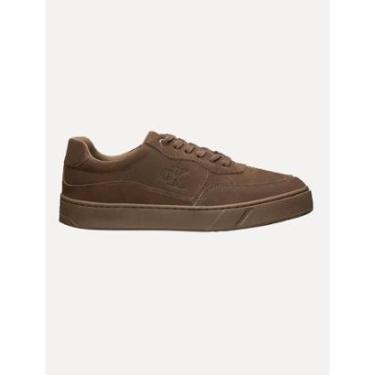 Imagem de Tênis Calvin Klein Jeans Masculino Palito Side Nobuck Marrom-Masculino