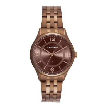 Imagem de Relógio Mondaine Feminino Aço Marrom Elegante 32941LPMVME1-Feminino