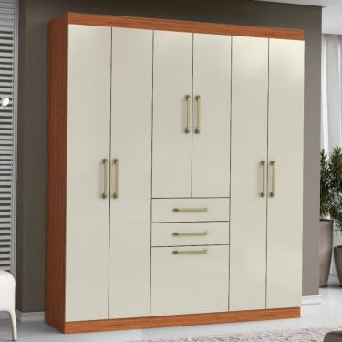 Imagem de Guarda Roupa Solteiro 7 Portas 2 Gavetas Cancun Aramoveis