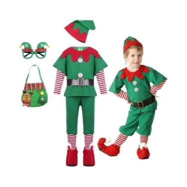 Imagem de Fantasias De Elfo Verde Para Crianças 2025, Traje De Papai Noel Para O