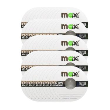 Imagem de Caixa 50 Unidades CD-RW 700MB 80 min 1X-12X 50151-9 no estojo slim - M