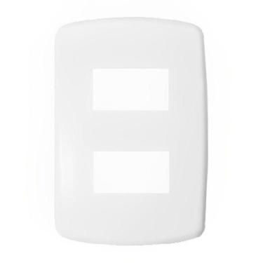 Imagem de Placa 4x2 2 Modulos Com Suporte Branco - Dc-8100-38 - Dicompel - MONTR