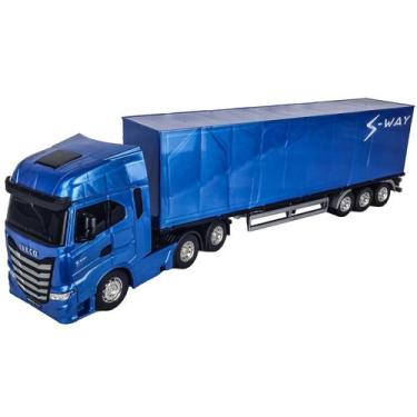 Imagem de Caminhão Miniatura 1/30 Iveco S-way Estradeiro Realista - Usual Brinqu